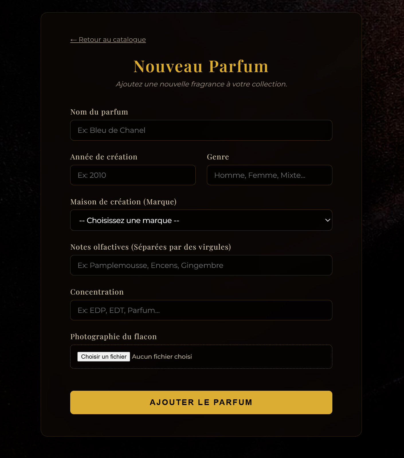 La page de Galerie