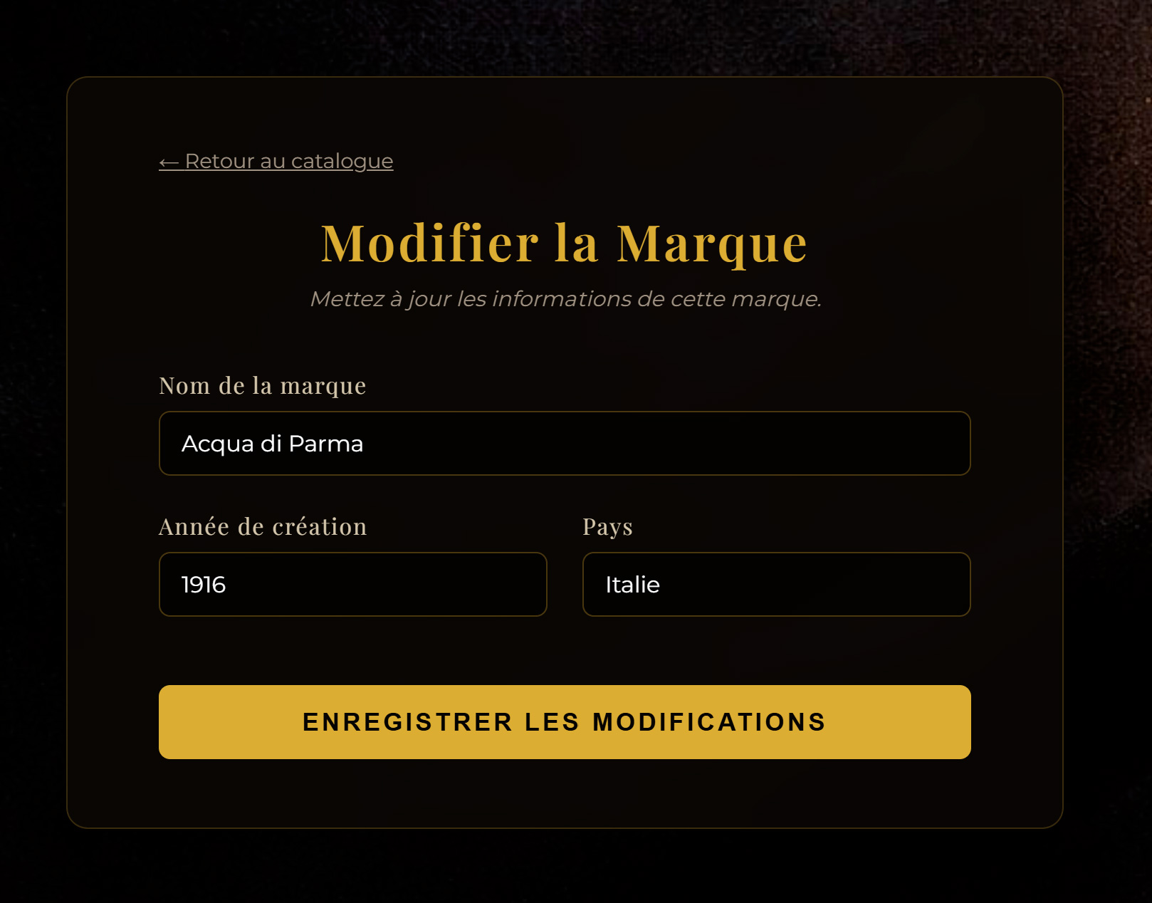 La page de Contact